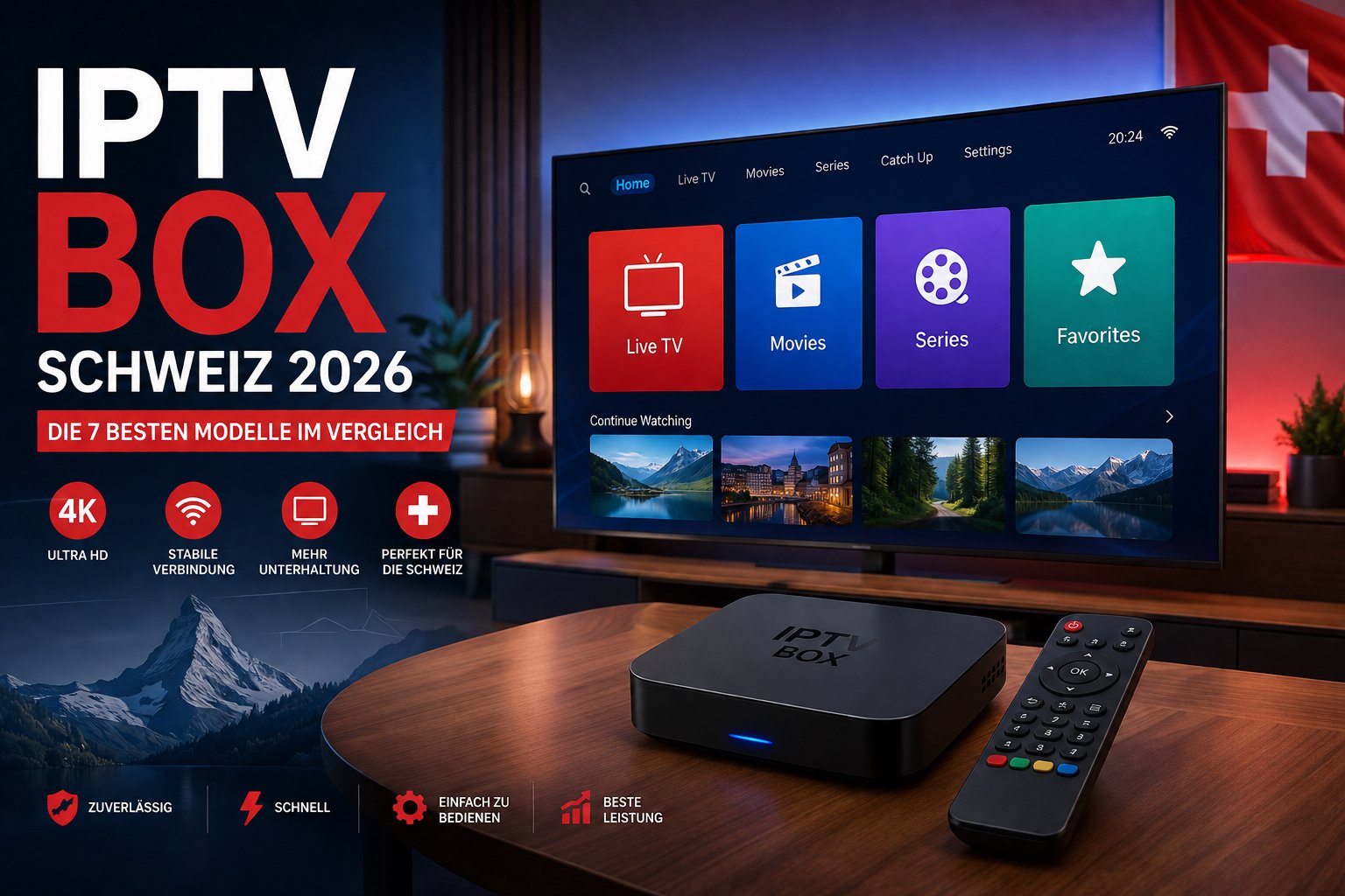 IPTV Box für Smart TV in der Schweiz – Vergleich der besten Modelle 2026